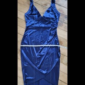 SHEIN Navy Satin Dress
